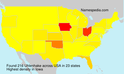 Surname Uhlenhake in USA