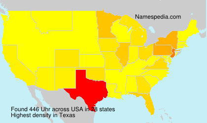 Surname Uhr in USA