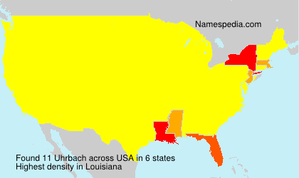 Surname Uhrbach in USA