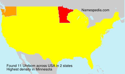Surname Uhrbom in USA