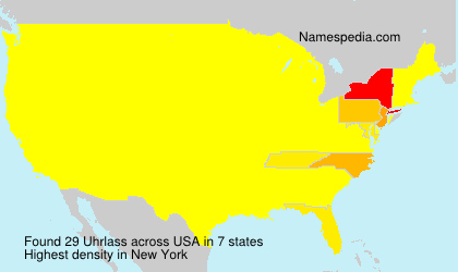 Surname Uhrlass in USA