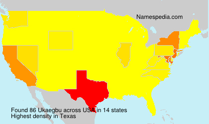 Surname Ukaegbu in USA