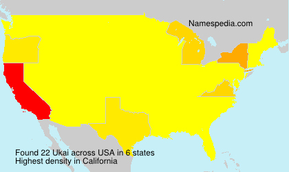 Surname Ukai in USA