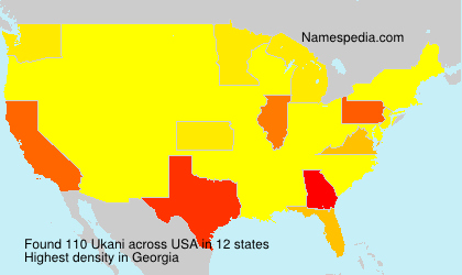 Surname Ukani in USA