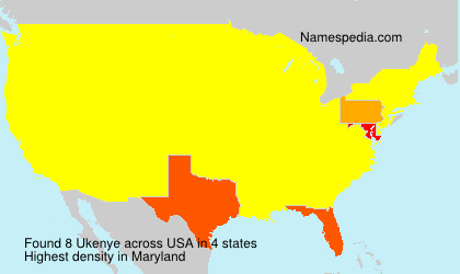 Surname Ukenye in USA