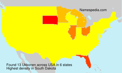 Surname Ukkonen in USA