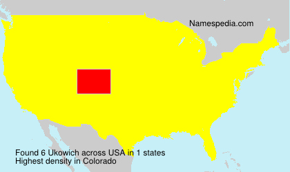 Surname Ukowich in USA