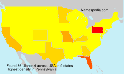 Surname Ulanoski in USA