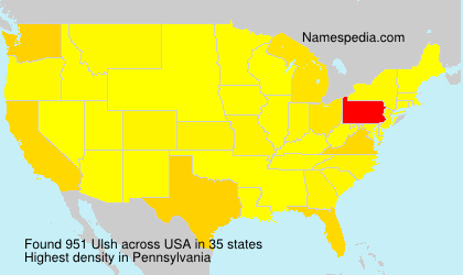 Surname Ulsh in USA Surname Ulsh in USA