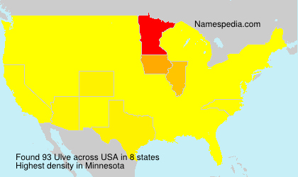 Surname Ulve in USA