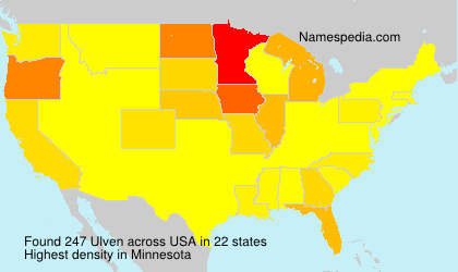 Surname Ulven in USA Surname Ulven in USA
