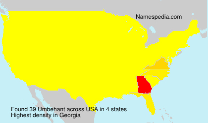 Surname Umbehant in USA Surname Umbehant in USA