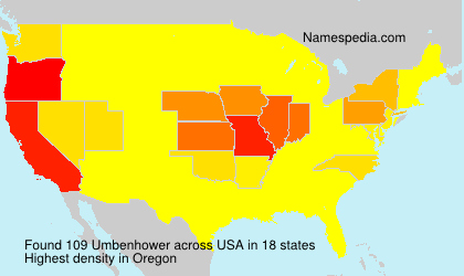 Surname Umbenhower in USA Surname Umbenhower in USA