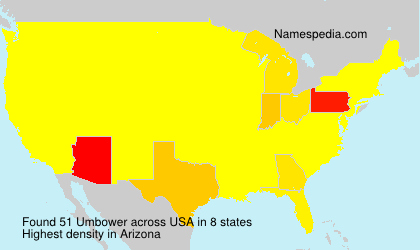 Surname Umbower in USA