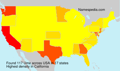 Surname Ume in USA Surname Ume in USA