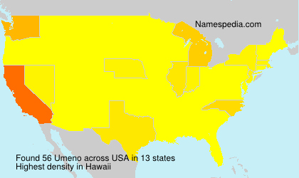 Surname Umeno in USA Surname Umeno in USA