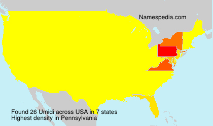 Surname Umidi in USA Surname Umidi in USA