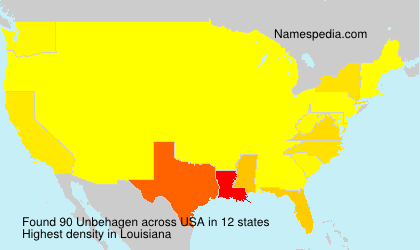 Surname Unbehagen in USA Surname Unbehagen in USA