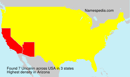 Surname Uncanin in USA