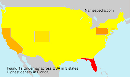 Surname Underhay in USA Surname Underhay in USA