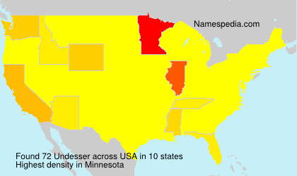Surname Undesser in USA Surname Undesser in USA