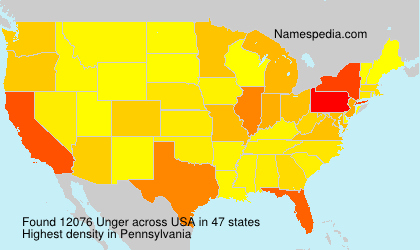 Surname Unger in USA Surname Unger in USA