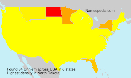 Surname Unhjem in USA Surname Unhjem in USA
