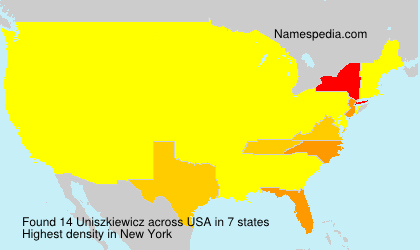 Surname Uniszkiewicz in USA Surname Uniszkiewicz in USA