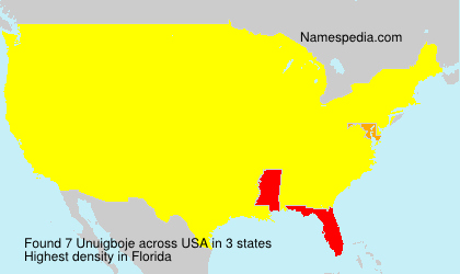 Surname Unuigboje in USA Surname Unuigboje in USA