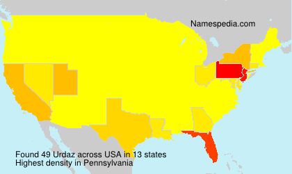 Surname Urdaz in USA Surname Urdaz in USA