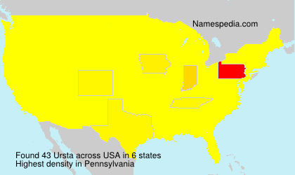 Surname Ursta in USA