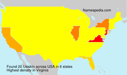 Surname Usiskin in USA Surname Usiskin in USA