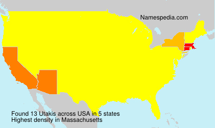 Surname Utakis in USA Surname Utakis in USA