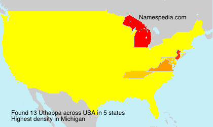 Surname Uthappa in USA Surname Uthappa in USA