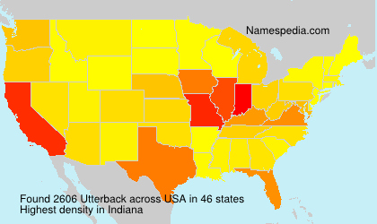 Surname Utterback in USA Surname Utterback in USA