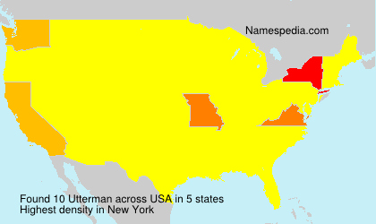 Surname Utterman in USA Surname Utterman in USA