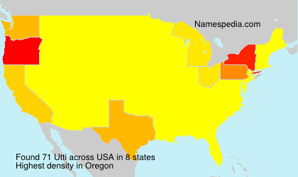 Surname Utti in USA Surname Utti in USA