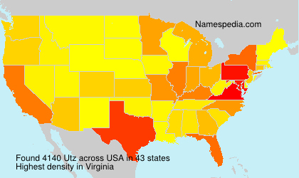 Surname Utz in USA Surname Utz in USA