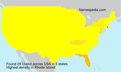 Surname Uustal in USA