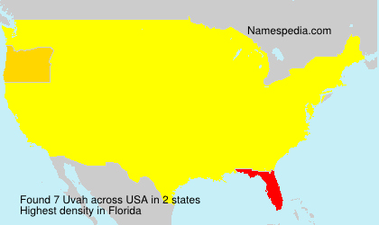 Surname Uvah in USA Surname Uvah in USA