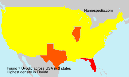 Surname Uvodic in USA Surname Uvodic in USA