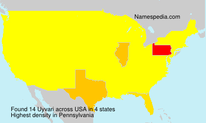 Surname Uyvari in USA Surname Uyvari in USA