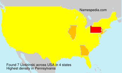 Surname Uzdzinski in USA Surname Uzdzinski in USA