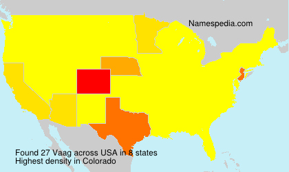 Surname Vaag in USA