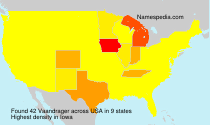 Surname Vaandrager in USA