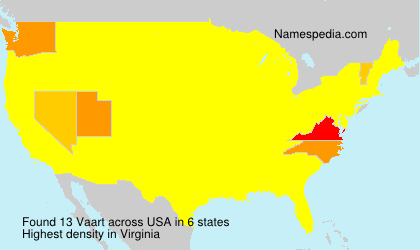 Surname Vaart in USA