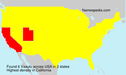 Surname Vaaulu in USA