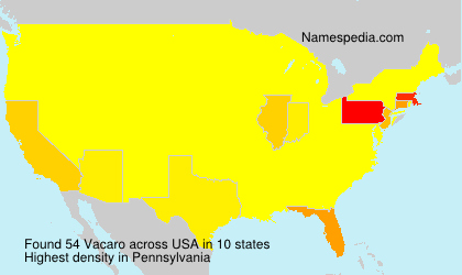 Surname Vacaro in USA Surname Vacaro in USA