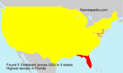 Surname Vaddiparti in USA