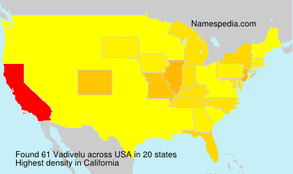 Surname Vadivelu in USA Surname Vadivelu in USA
